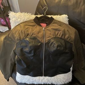 New Azalea Wang  Corset Bomber Jacket